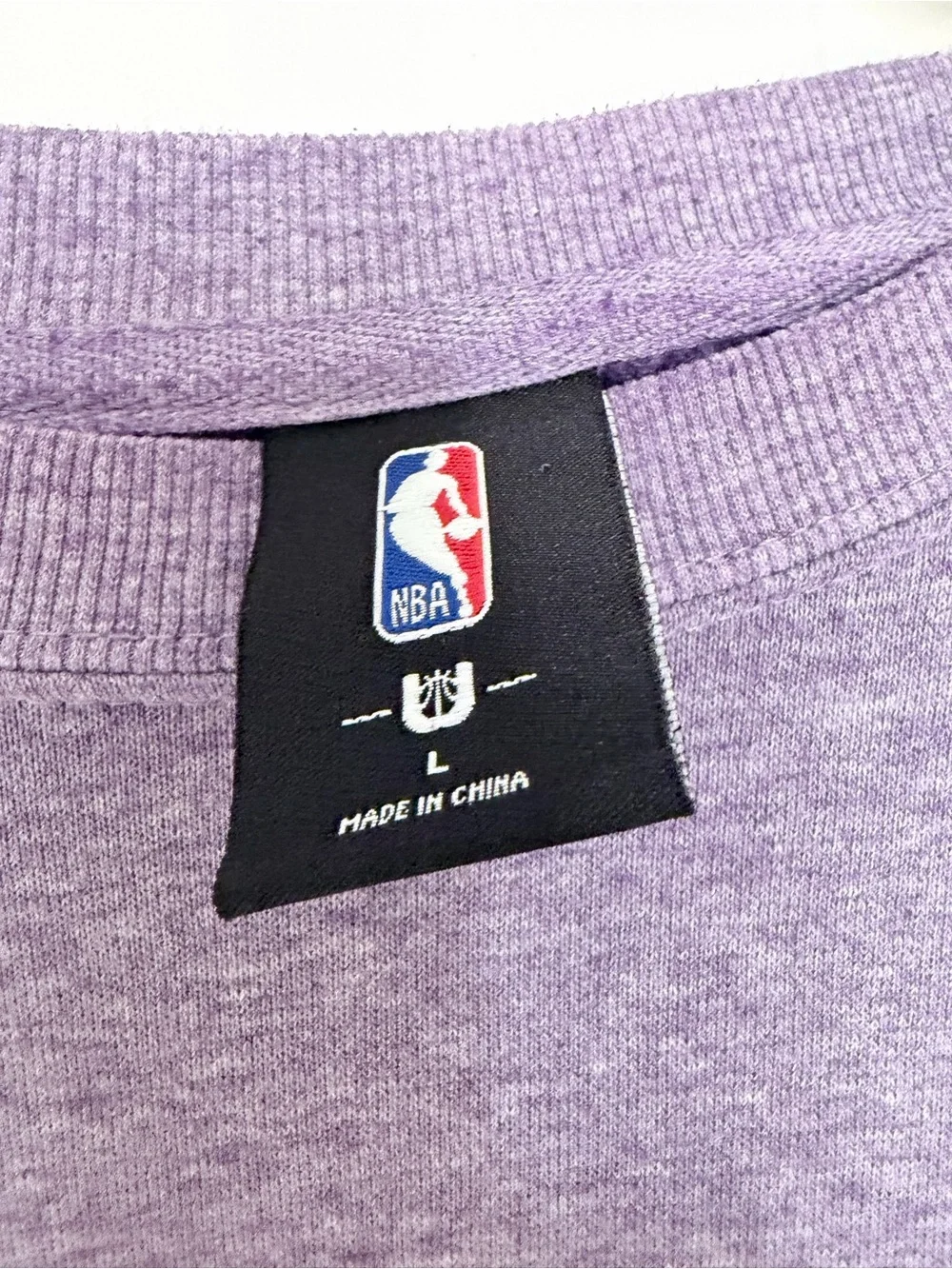 NBA Los Angeles Lakers Heather Purple Crewneck with Yellow Trim